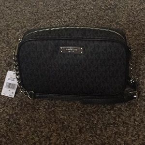 Michael Kors Black Signature Print Crossbody